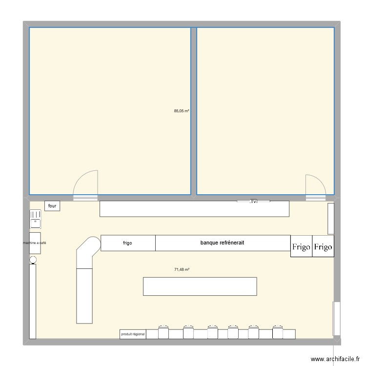 kieran st donna . Plan de 2 pièces et 157 m2