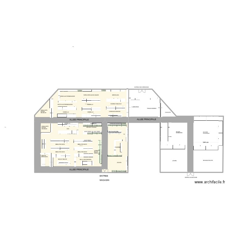 TROKEUR BAYEUX. Plan de 2 pièces et 295 m2