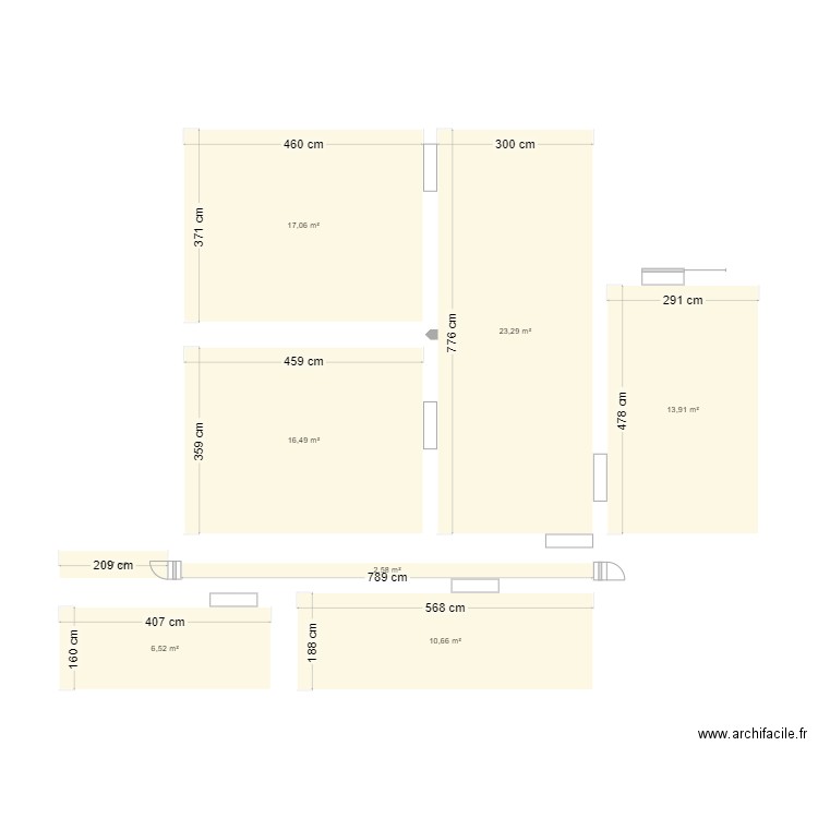 Fronteau. Plan de 8 pièces et 92 m2