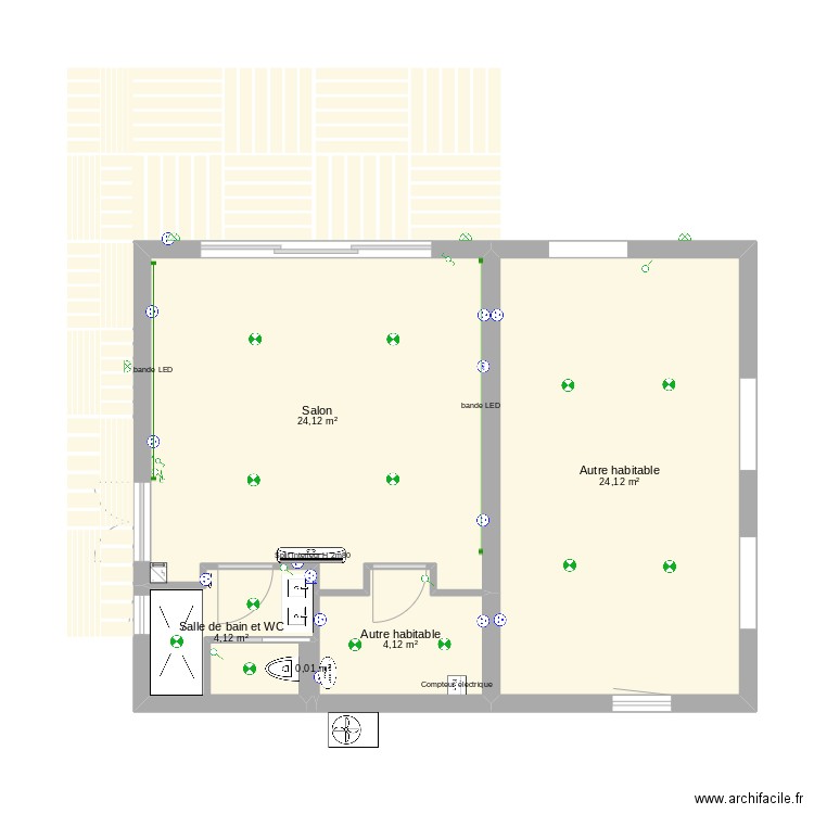 Renoul2012 - larnaudie 2024. Plan de 5 pièces et 57 m2