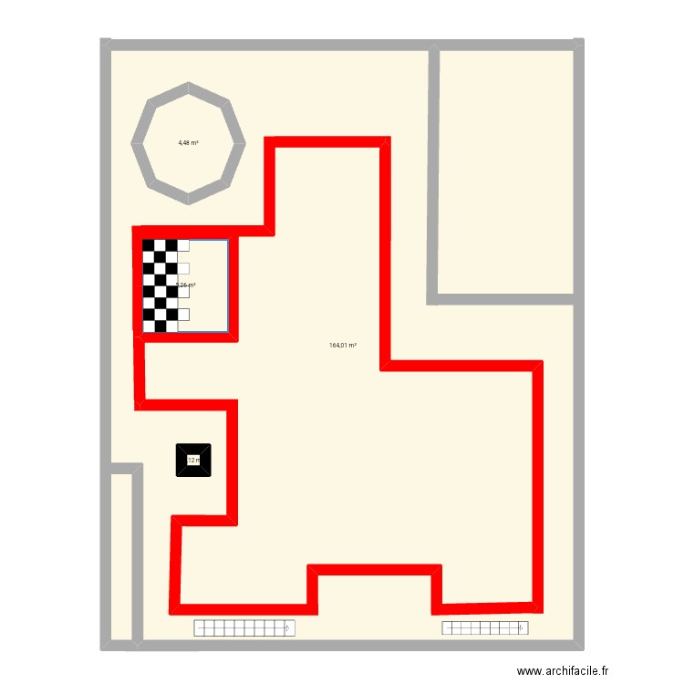 Sta7. Plan de 4 pièces et 191 m2