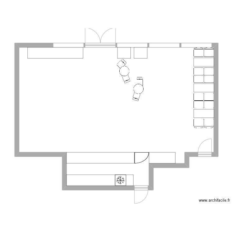 Subway - Marignane. Plan de 1 pièce et 82 m2