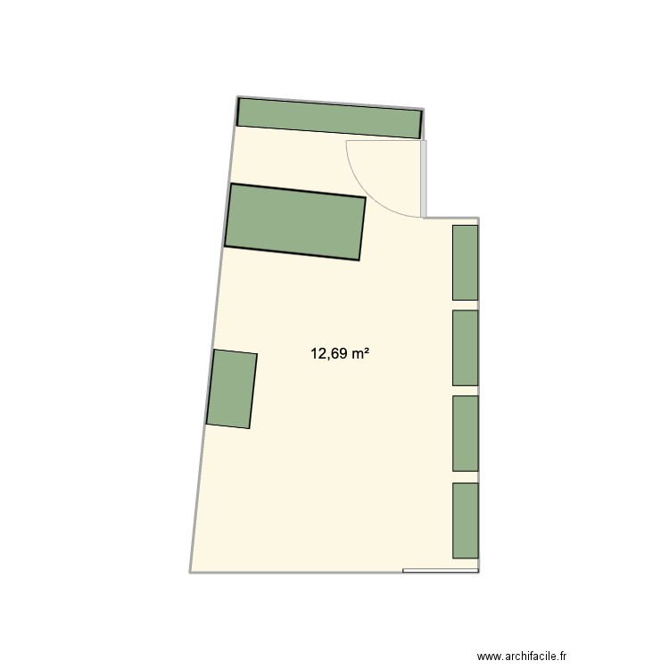 maison helios. Plan de 1 pièce et 13 m2