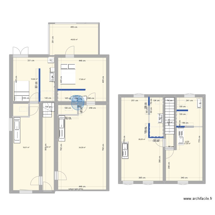 REPUBLIQUE DE. Plan de 9 pièces et 163 m2