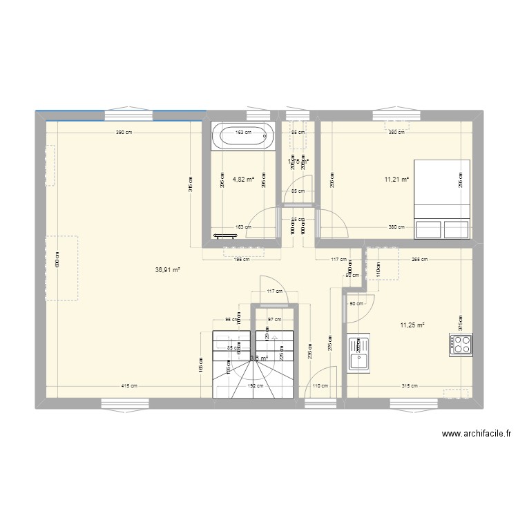 Plan Delincourt (RDC) 2. Plan de 6 pièces et 70 m2