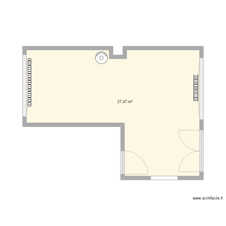 Maison 1. Plan de 1 pièce et 27 m2