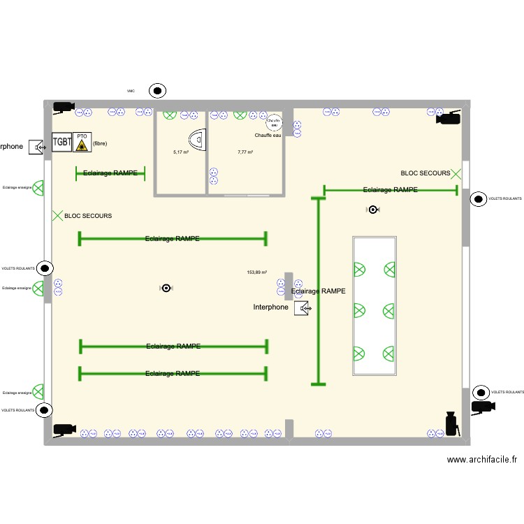 BRISACIER SHOWROOM 2. Plan de 3 pièces et 181 m2