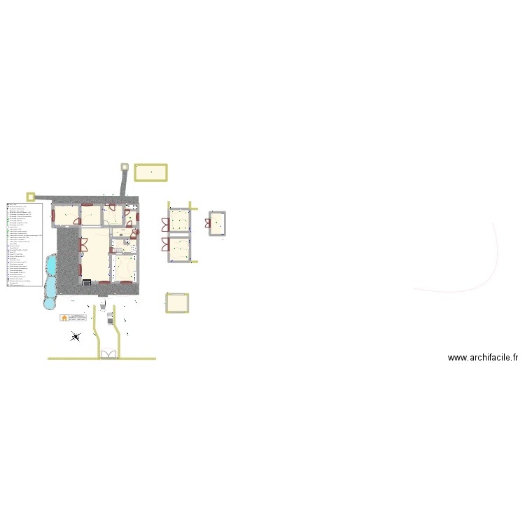 SEBASTIAN L.ex.1 ELEC. Plan de 15 pièces et 144 m2