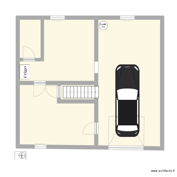 S_sol. Plan de 5 pièces et 76 m2