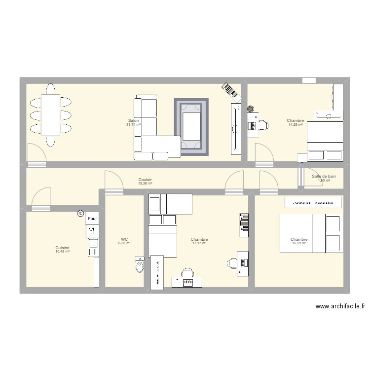 maison yanis . Plan de 8 pièces et 111 m2