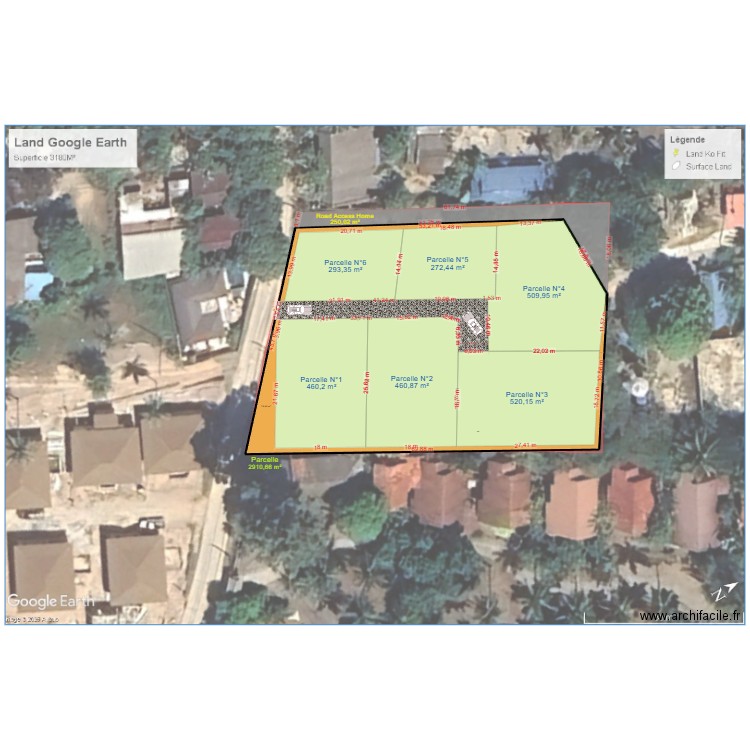 Land ParcelleV3. Plan de 1 pièce et -1384 m2