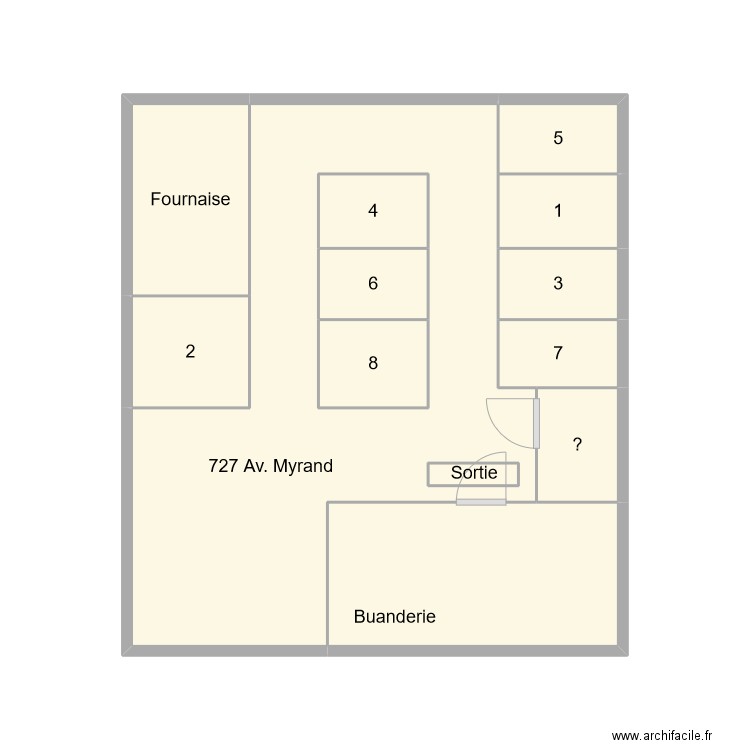 727 Av. Myrand. Plan de 13 pièces et 29 m2