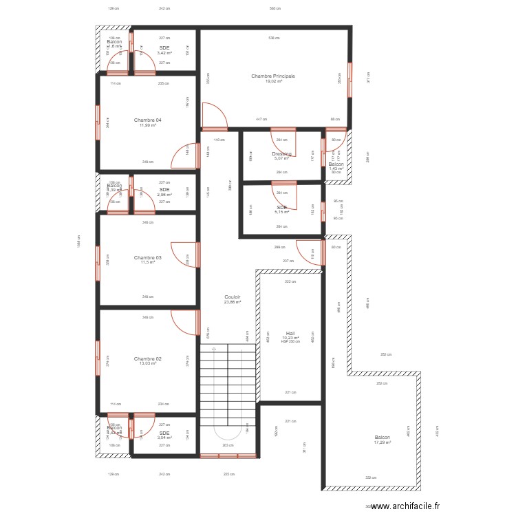 Oyoma r1 2. Plan de 16 pièces et 132 m2