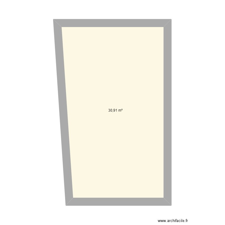 extension2. Plan de 1 pièce et 31 m2