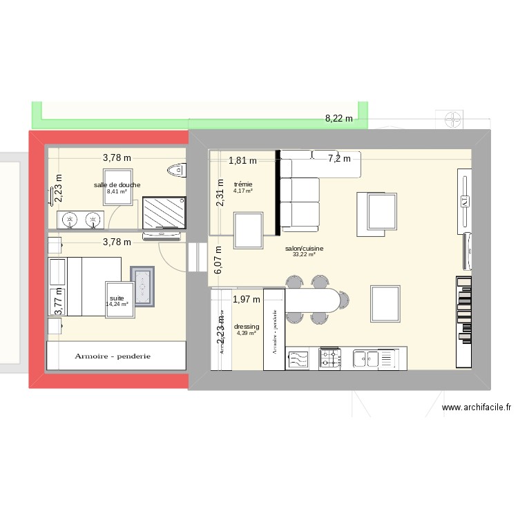 vigen3. Plan de 12 pièces et 188 m2