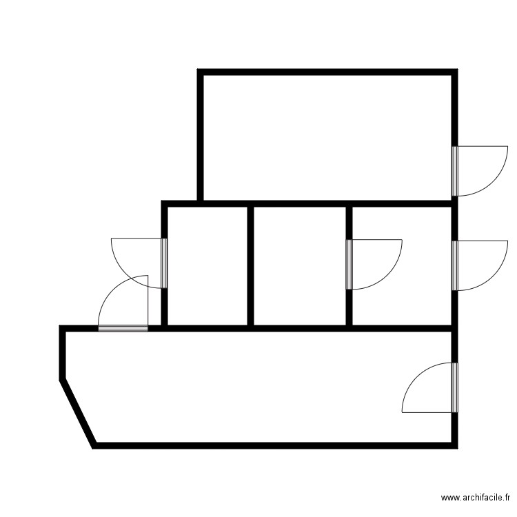 Schuman. Plan de 5 pièces et 27 m2