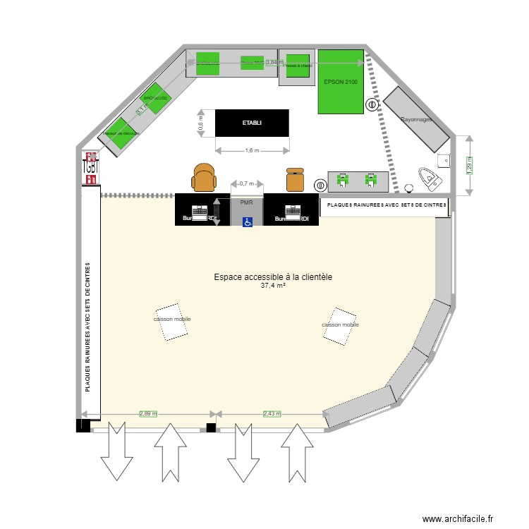 frouard 7. Plan de 2 pièces et 58 m2