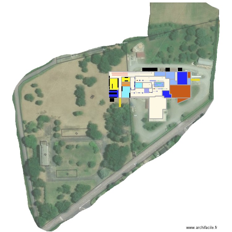 futur pôle surgelés. Plan de 23 pièces et 5777 m2