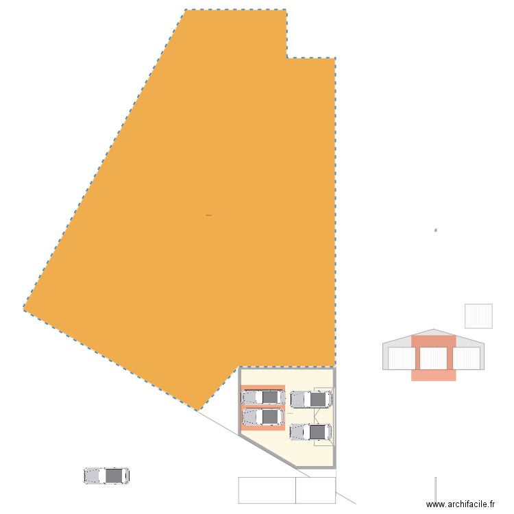 hyp 1. Plan de 1 pièce et 88 m2