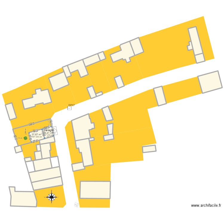 DP02 existant. Plan de 38 pièces et 1581 m2