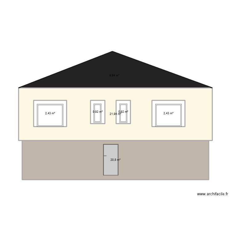 Alencon Laurent et Anita face Avant. Plan de 7 pièces et 66 m2