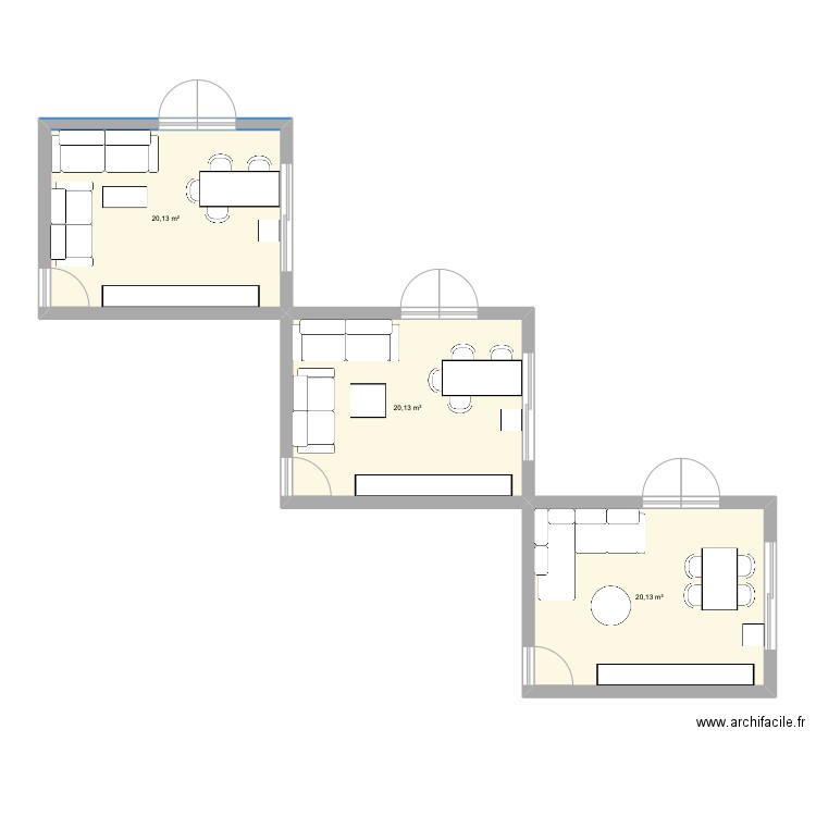 Comedor. Plan de 1 pièce et 20 m2