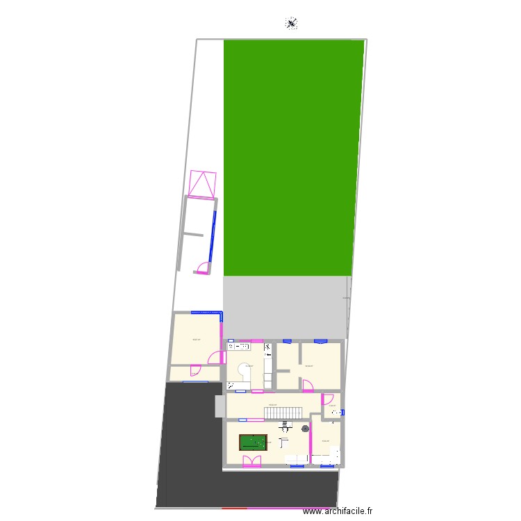 garage2024. Plan de 9 pièces et 104 m2