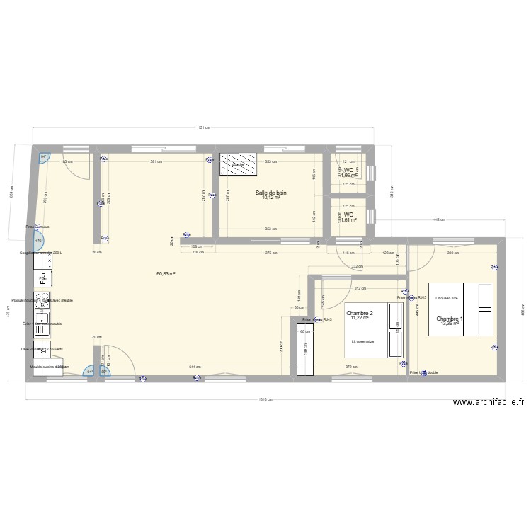 MEZEROLLES 2024 11 02 Isolation. Plan de 6 pièces et 99 m2