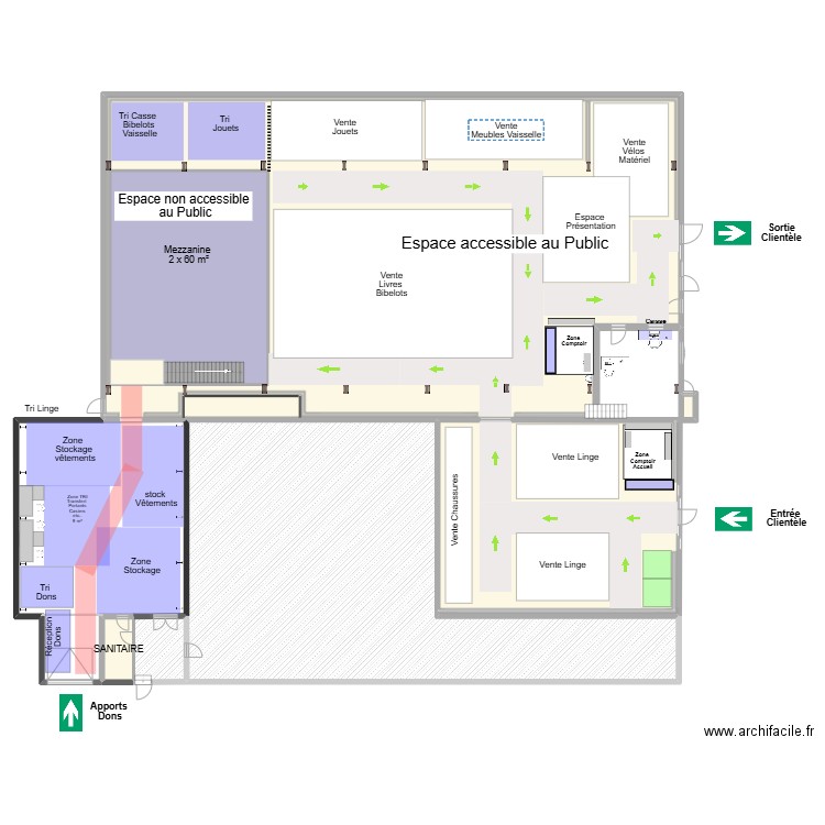 MEZZANINE 2x60m² 24/01/2025. Plan de 8 pièces et 1454 m2