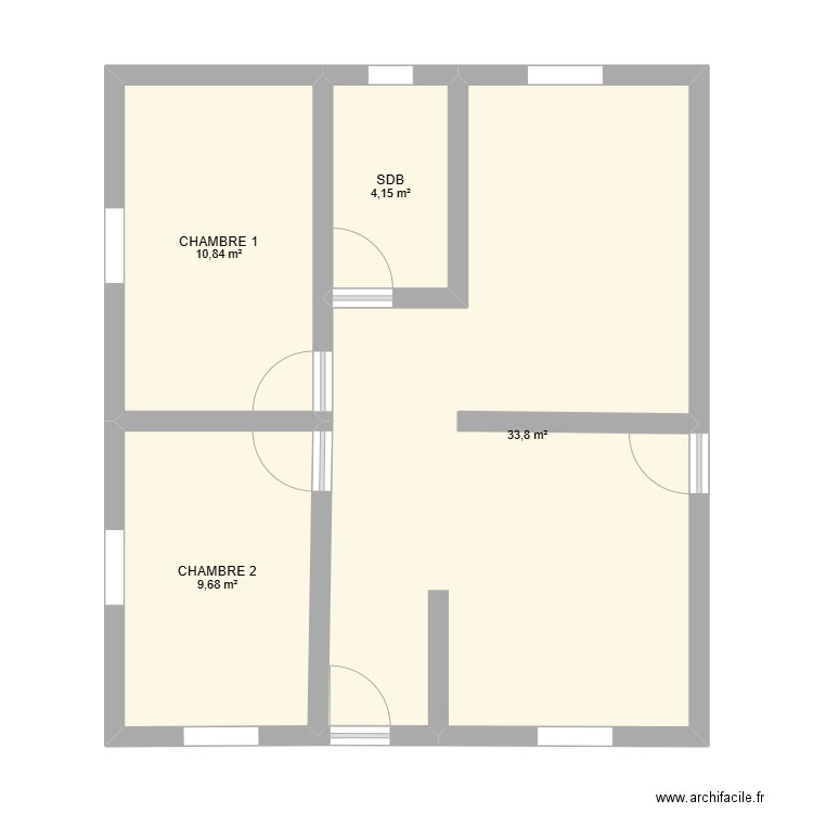 plan24. Plan de 4 pièces et 58 m2