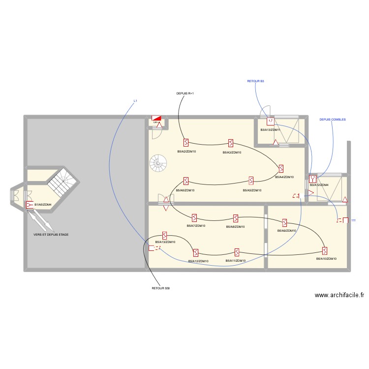 EUROMED CHF SITE 1 ZONE . Plan de 10 pièces et 291 m2