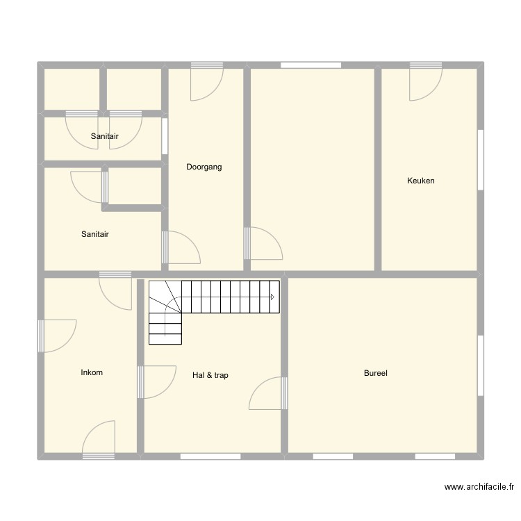 Kluisbergen . Plan de 6 pièces et 95 m2