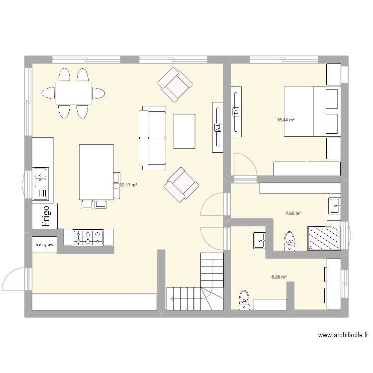 Draft house 2. Plan de 4 pièces et 89 m2