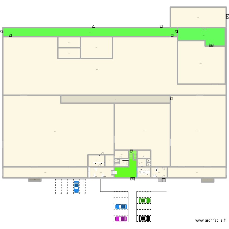 Evacuation HPP BAT 1. Plan de 29 pièces et 4148 m2