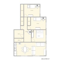 Plan appartement 4P - 80m²