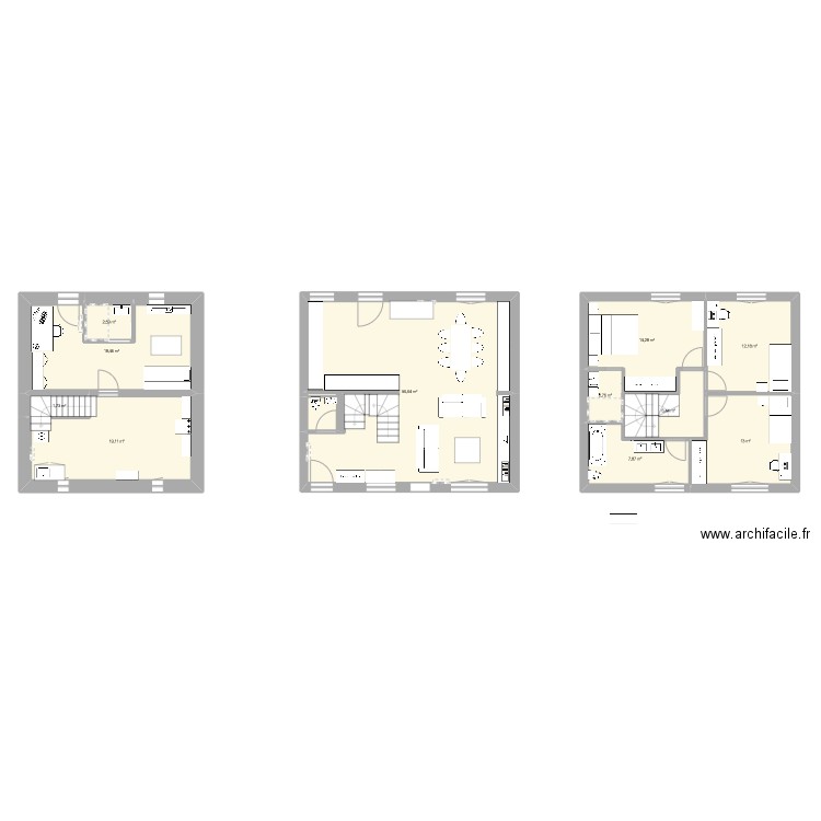 Sacco. Plan de 11 pièces et 155 m2