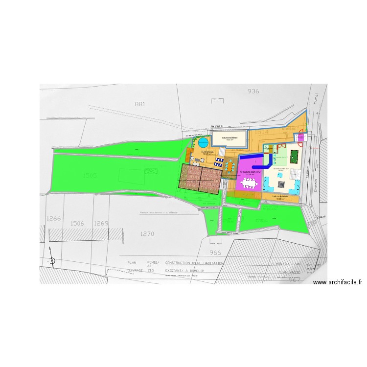 TERRAIN haut 4. Plan de 16 pièces et 580 m2