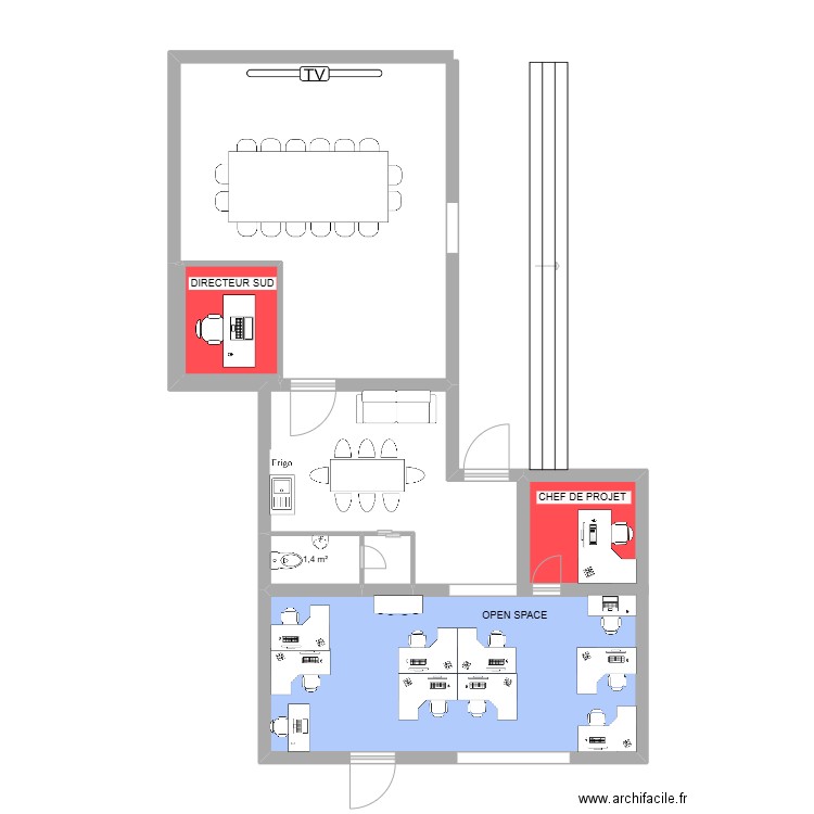 ABAK. Plan de 5 pièces et 27 m2