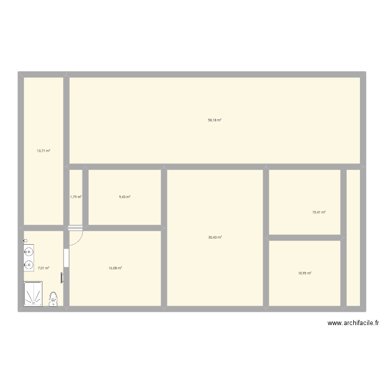 Projet maison. Plan de 9 pièces et 163 m2