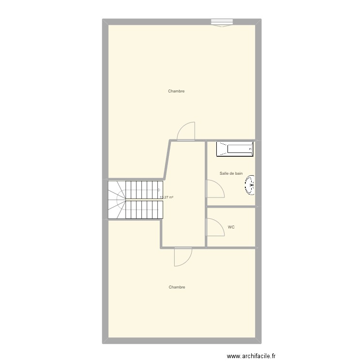 CLAVAUD. Plan de 5 pièces et 94 m2