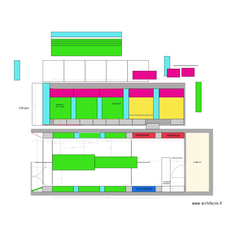 PLAN SUNGLASSES V9 SNG. Plan de 2 pièces et 27 m2