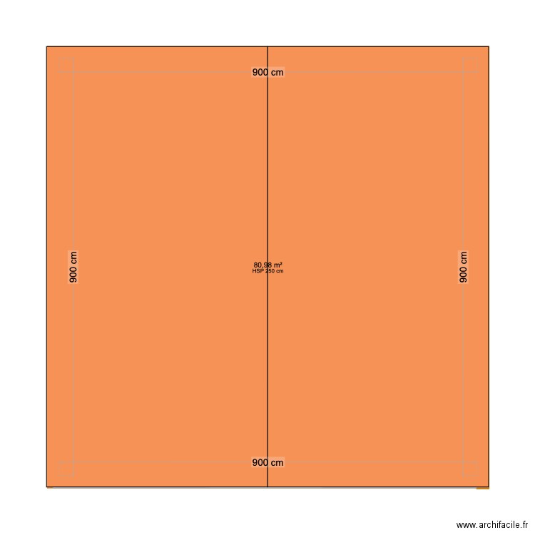 LAFOND. Plan de 1 pièce et 81 m2