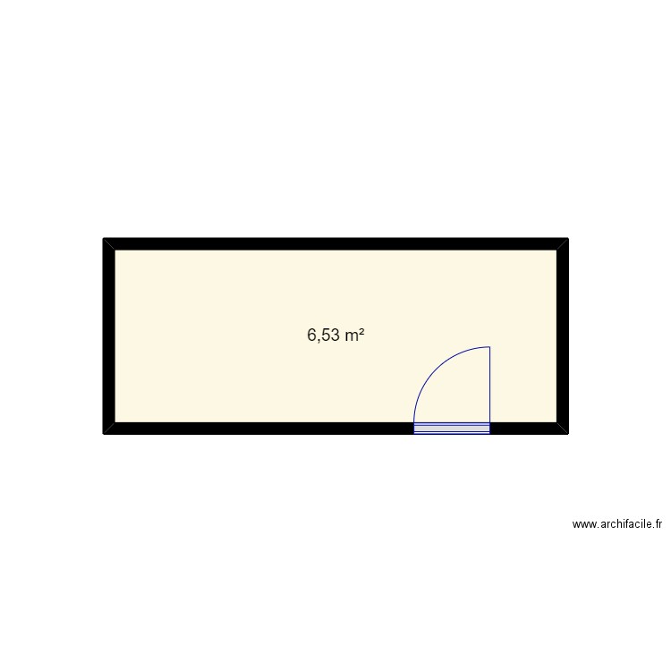 SDB R+1. Plan de 1 pièce et 7 m2