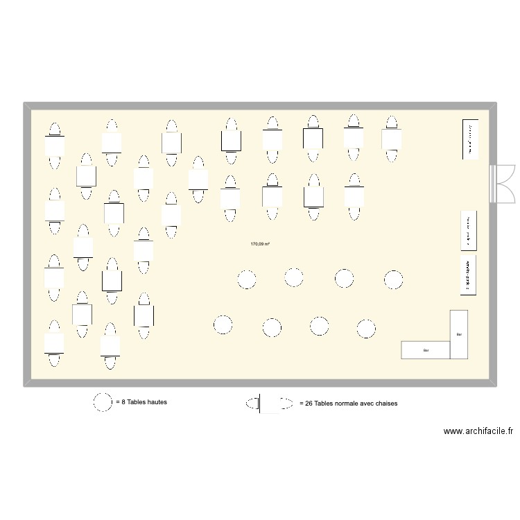 Vevey GHDL. Plan de 1 pièce et 170 m2