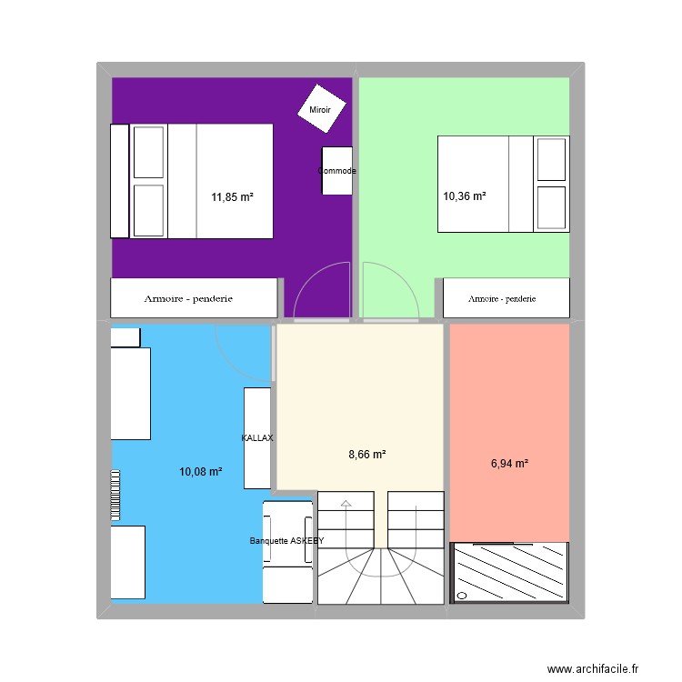 1er. Plan de 5 pièces et 48 m2