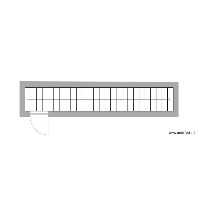 Séc. Plan de 1 pièce et 7 m2