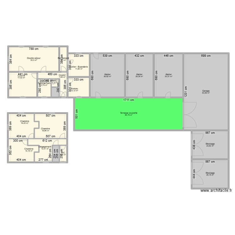 DUFOUR Thezey. Plan de 22 pièces et 473 m2