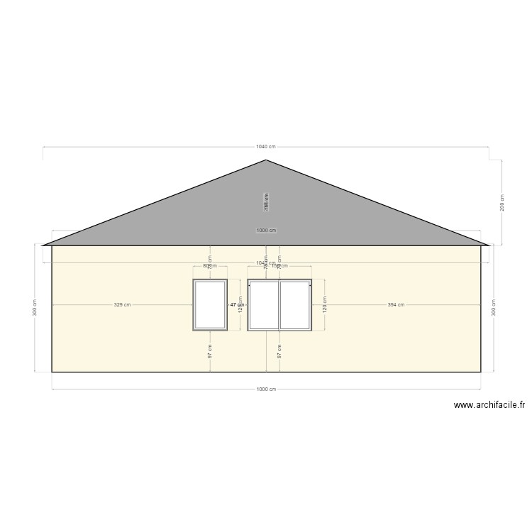 facade 2. Plan de 0 pièce et 0 m2