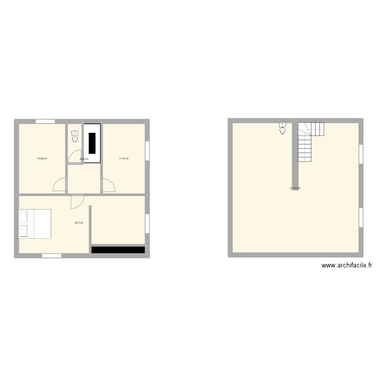 test. Plan de 6 pièces et 121 m2