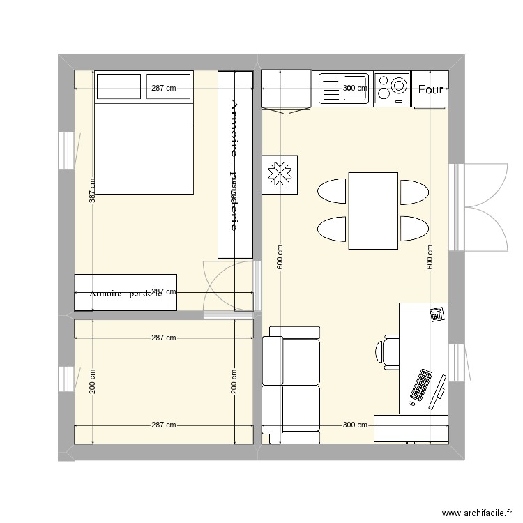 6x6. Plan de 0 pièce et 0 m2